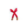 Gants en vinyle rouge 